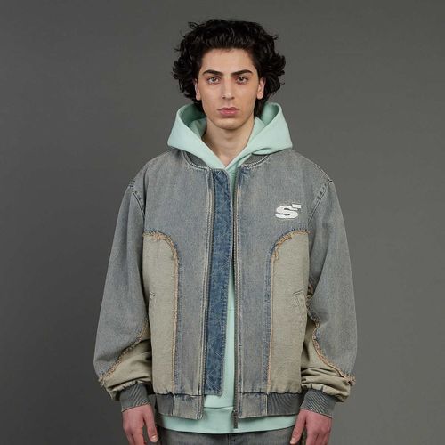 Snipes S Emblem Inside Out Denim Jacket Homme Vestes En Jean & Denim Bleu Taille Xs Vêtements