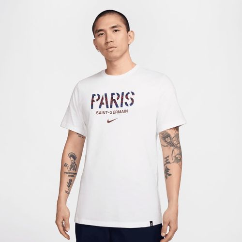 Nike Psg Wordmark Tee Homme T-Shirts & Polos Blanc Taille M Vêtements