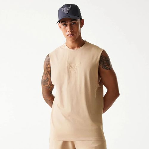 New Era Nba Chicago Bulls Washed Tanktop Homme Débardeurs Beige Taille M Vêtements