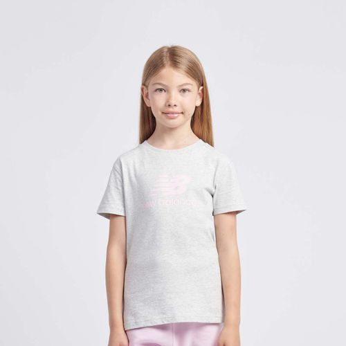 New Balance Jersey Stacked Logo Tee Unisex T-Shirts & Polos Gris Taille 146 Vêtements