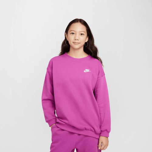 Nike Sportswear Club Fleece Oversized Crew Unisex Hoodies & Sweatshirts Rose Taille 170 Vêtements