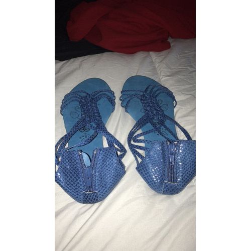 Sandale Zippées Python Bleu T38