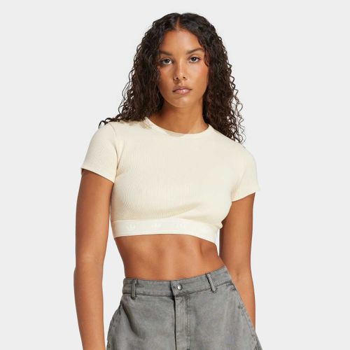 Adidas Originals Top Côtelé Femme T-Shirts & Polos Beige Taille M Vêtements