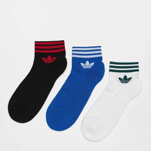 Adidas Originals Chaussettes Adicolor Trefoil Ankle (3 Pack) Unisex Multicolore Taille 35-38 Vêtements