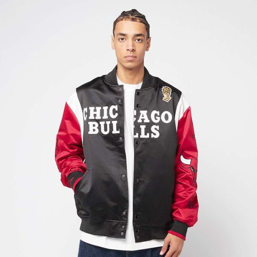 Mitchell & Ness Nba Team Origins Satin Jacket Vintage Logo Chicago Bulls Homme Vestes Universitaires Noir Taille M Vêtements