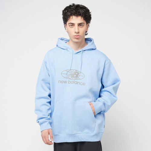 New Balance Reflective Globe Graphic Hood Homme Hoodies & Sweatshirts Bleu Taille M Vêtements