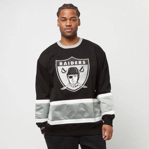 Mitchell & Ness Nfl Satin Insert Fleece Crew Oakland Raiders Homme Hoodies Sweatshirts Noir Taille S Vêtements