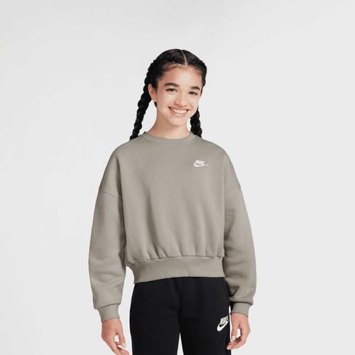 Nike Sportswear Club Fleece Boxy Crew Low Brand Read Unisex Hoodies & Sweatshirts Gris Taille 170 Vêtements