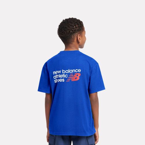 New Balance Athletics Shoes Back Graphic Tee Unisex T-Shirts & Polos Bleu Taille 146 Vêtements