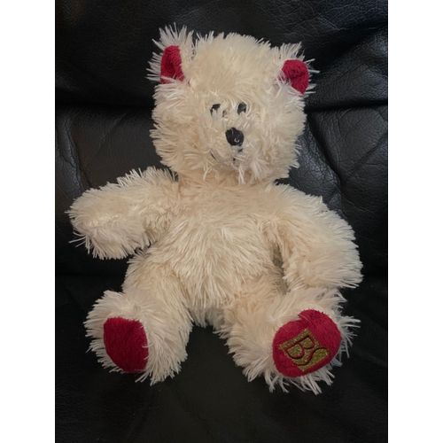 Peluche Ours Blanc Rouge BEAUTY SUCCESS 22 cm