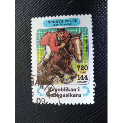 Timbre Madagascar Y T 1364 Sports D'Été - Cheval 1994 (010609 )