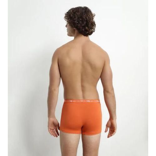 Dim Lot De 2 Boxers Homme Bleu Orange Ceinture Graphique Dim Coton Stretch