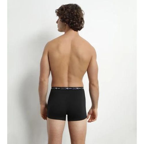 Dim Lot De 2 Boxers Homme Noir Blanc Ceinture Contrastée Dim Coton Stretch