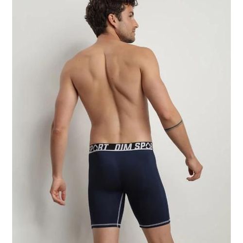 Dim Lot De 2 Boxers Longs Microfibre Thermoregulateurs Gris Noir Dim Sport