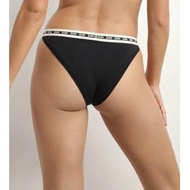 Dim Tanga En Coton Modal Noire Et Ceinture Beige Dim Icons Essentiel