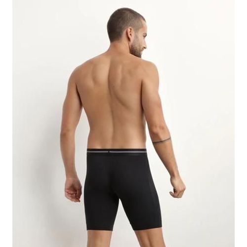 Dim Boxer Long Homme En Coton Modal Noir Dim Icons Essentiel