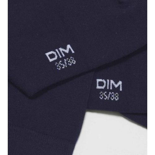 Dim Lot De 2 Paires De Chaussettes Femme En Viscose Bleu Marine Dim Bambou