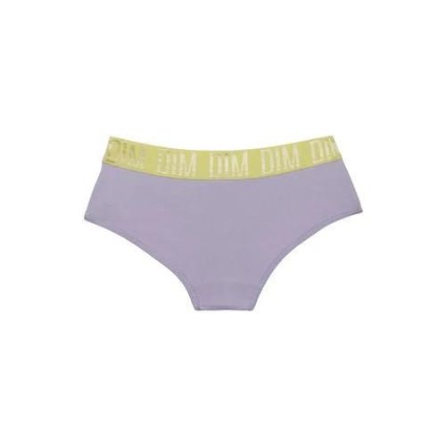 Dim Shorty Fille En Coton Stretch Lila Et Ceinture Anis Dim Sport