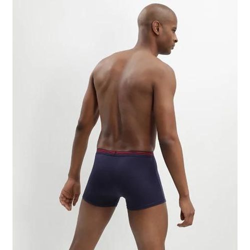 Dim Lot De 3 Boxers Coton Stretch Bleu Denim Et Rouge Lave Daily Colors