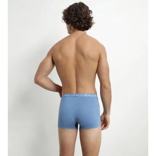 Dim Lot De 3 Boxers Homme Bleu Riviera Denim Noir Dim Coton Stretch