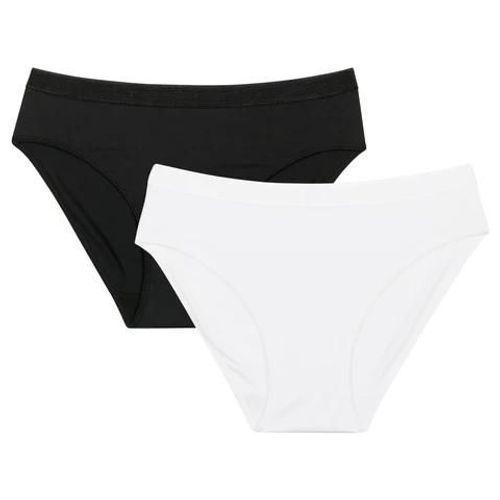 Dim Lot De 2 Culottes Fille Blanches - Pocket Micro