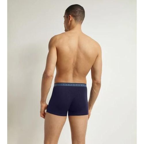 Dim Lot De 2 Boxers Homme En Coton Bio Rouge Bleu Dim Good
