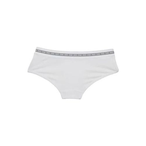 Dim Shorty Fille Coton Stretch Blanc Avec Impressions Argentées Dim Sport