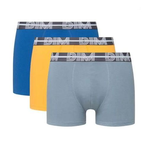 Dim Lot De 3 Boxers Coton Stretch Ceinture Graphique Bleu Dim Powerful