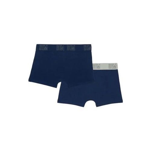 Dim Lot De 2 Boxers Garçon En Coton Bio Bleu Marine Dim Skin Care