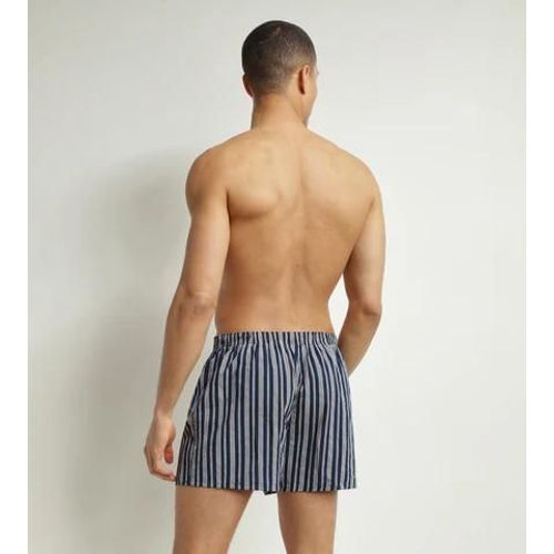 Dim Lot De 2 Caleçons Homme En Coton Bio À Rayures Indigo Dim Good