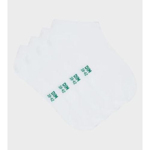 Dim Lot De 2 Paires De Socquettes Homme En Coton Bio Blanc Dim Good