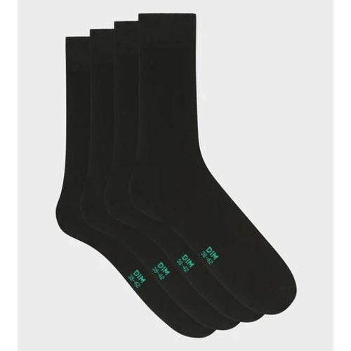 Dim Lot De 2 Paires De Chaussettes Homme En Coton Bio Noir Dim Good