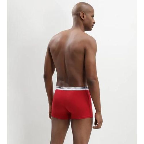 Dim Lot De 2 Boxers Coton Stretch Rouge Lave Et Bleu Denim Daily Colors