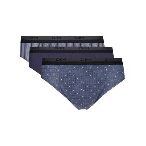 Dim Lot De 3 Slip Homme En Coton À Imprimés Croix Bleu Dim Coton Print