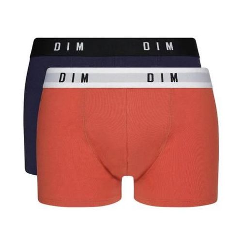 Dim Lot De 2 Boxers Homme Coton Stretch Roux Bleu Denim Dim Originals