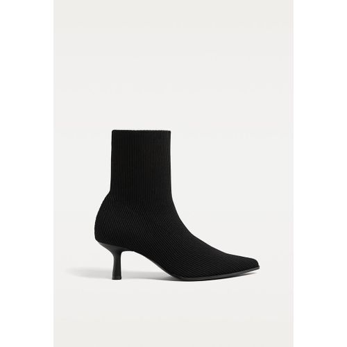 Stradivarius Bottines À Talon Maille Noir 38