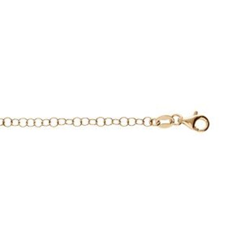 Bracelet Argent Et Dorure Jaune Chaîne Jaseron 18cm Réglable