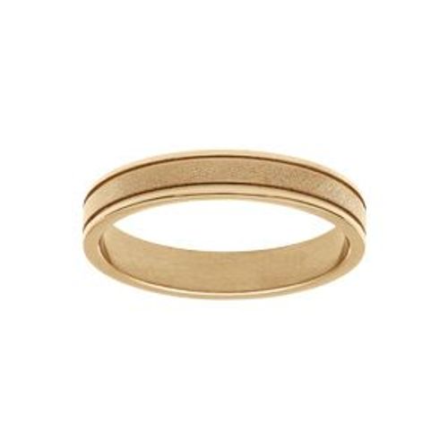 Bague Acier Et Pvd Jaune 4mm