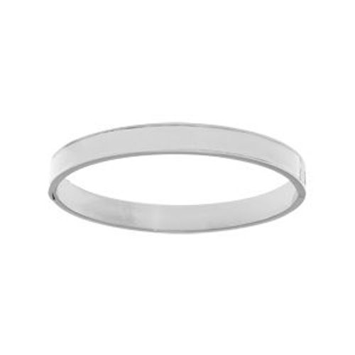 Bracelet Acier Rigide Articulée 8mm 60mm Résine Blanche