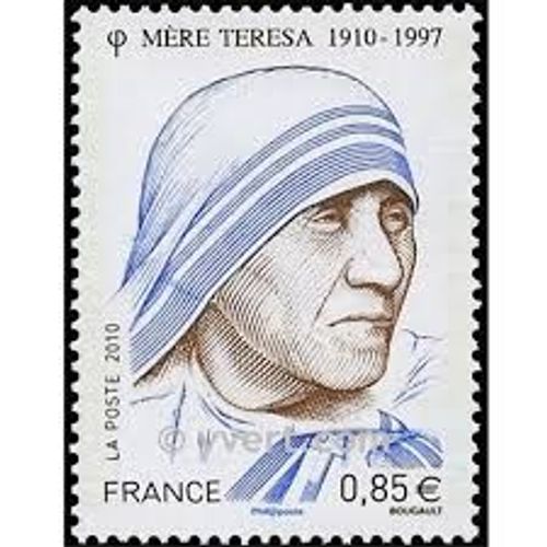 Mère Térésa Prix Nobel De La Paix Année 2010 N° 4455 Yvert Et Tellier Luxe