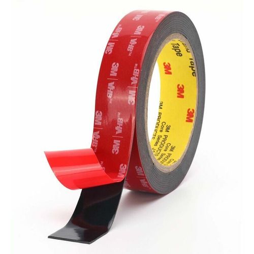 3M Ruban Adhésif Double Face Extra Fort, Adhésif Puissant de Montage pour Intérieur & Extérieur, étanche, Résistance aux Hautes Températures 25mm x 3m
