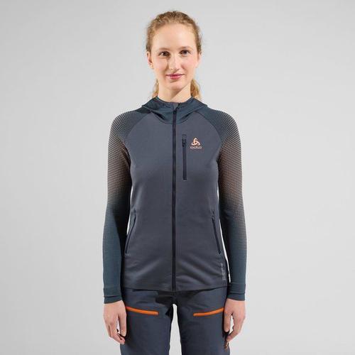 Odlo Veste À Capuche X-Alp Performance Knit Pour Femme, Xs, Bleu Marine - Xs