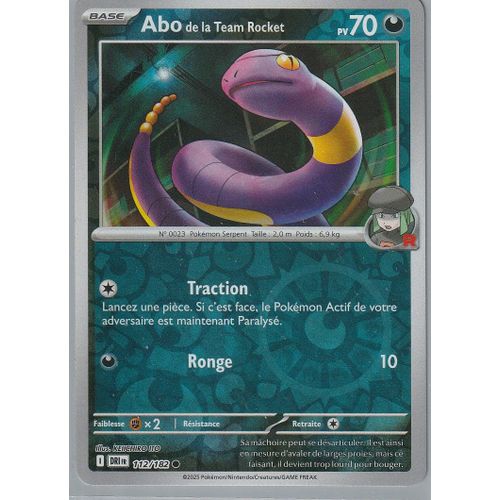 Carte Pokémon - Abo De La Team Rocket - 112/182 - Reverse - Ev10 Rivalités Destinées