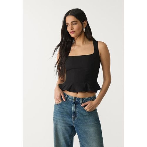 Stradivarius Top Corset Basque Noir S