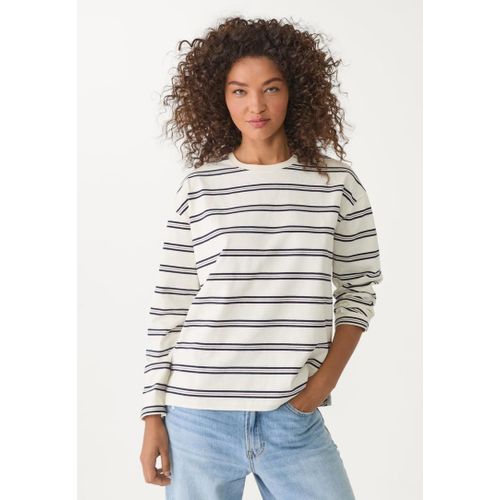 Stradivarius T-Shirt Oversize À Rayures Marine L