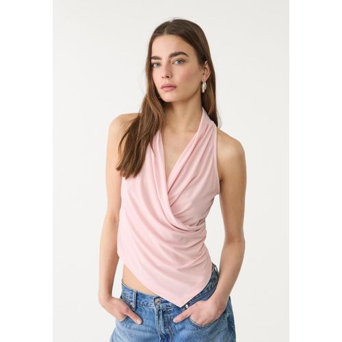 Stradivarius Top Cache-C?ur Drapé Rose Pastel Xl