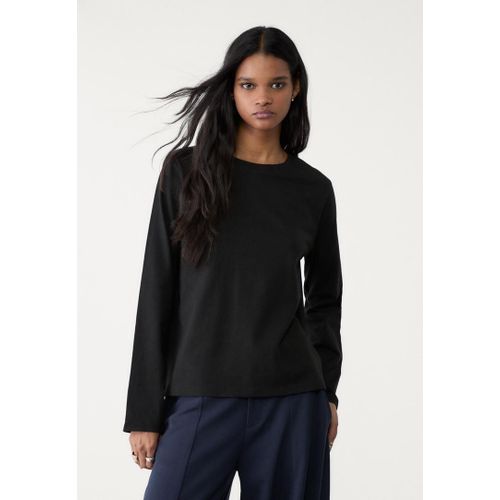 Stradivarius Top Oversize À Manches Longues Noir Xs