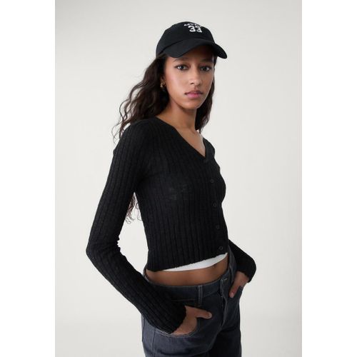 Stradivarius Gilet Maille Boutons Noir S