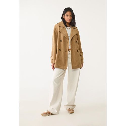 Stradivarius Trench Classique Suédine Pierre S