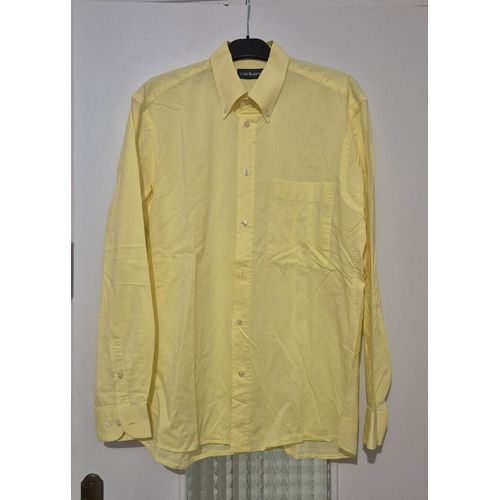 Chemise Homme Manches Longues Jaune Cacharel Taille 40cm